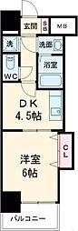 TKアンバーコート堺東2 1DKの間取図画像