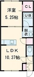 Lagtime 1LDKの間取図画像