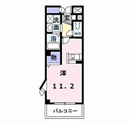 エントピアタウンころも ワンルームの間取図画像