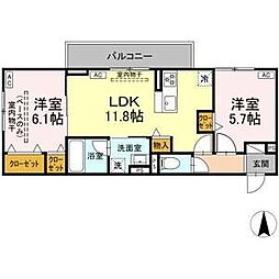 Premurosa 2LDKの間取図画像