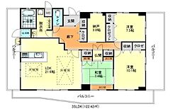 ウイステリア 3SLDKの間取図画像