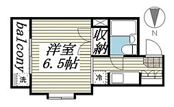 メゾン・ド・メルヴェーユ ワンルームの間取図画像