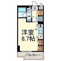 グランルージュ栄2 ワンルームの間取図画像