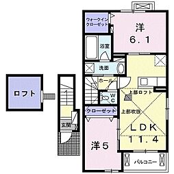 ブリーゼ2 2LDKの間取図画像