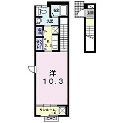 ジョイア小手指 1Kの間取図画像