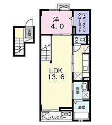 メゾン・ノーブル 1LDKの間取図画像
