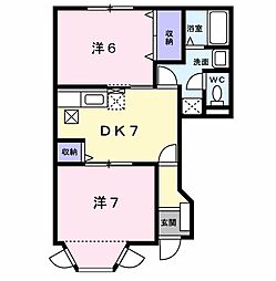 ファミールN 2DKの間取図画像