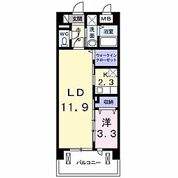 メゾンドラック 1LDKの間取図画像