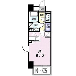 フィオーレカンパネラ ワンルームの間取図画像