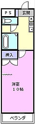KURIMAマンション 1Kの間取図画像