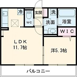 D-room相生町 1LDKの間取図画像