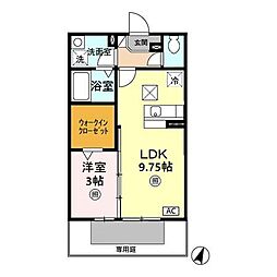 アルタヴィラ 1LDKの間取図画像