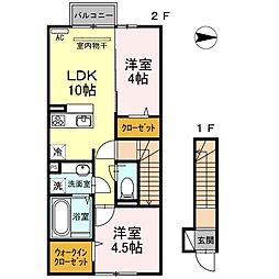HN'sディールームイン楡 2LDKの間取図画像