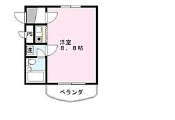 近江鉄道近江本線 ひこね芹川駅 徒歩10分の賃貸マンション 1階ワンルームの間取り