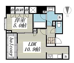 パークタワー池袋イーストプレイス 1LDKの間取図画像