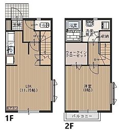東武東上線 鶴ヶ島駅 徒歩12分の賃貸アパート 1階1LDKの間取り