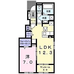 パールマリン1 1LDKの間取図画像