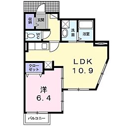 ブライトヒル東中野 1LDKの間取図画像