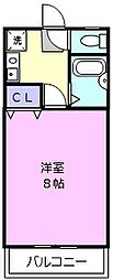 ハイツ坂野 1Kの間取図画像
