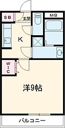 オールウェイズ 1Kの間取図画像