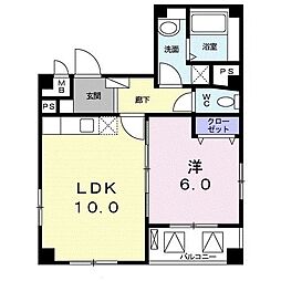グラースビオラ 1LDKの間取図画像