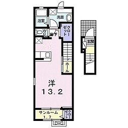アルドールアーキ ワンルームの間取図画像