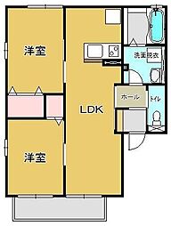 ル・ソレイユ 2LDKの間取図画像