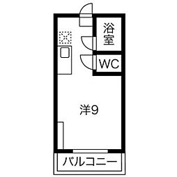 ハイツA&K ワンルームの間取図画像