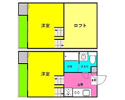 アムール姪の浜 1Kの間取図画像