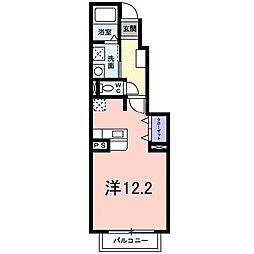 リバーサイド ワンルームの間取図画像