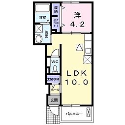 ウィステリア幸陽2 1LDKの間取図画像