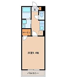アヴァンセ高砂2 1Kの間取図画像