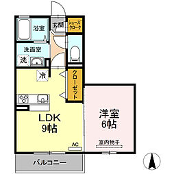 メゾン・ド・リアン 1LDKの間取図画像