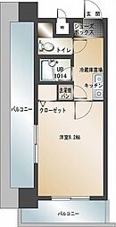 エンクレスト博多駅南 1Kの間取図画像