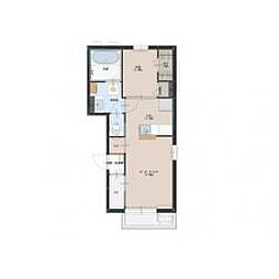 サンフィオーレII 1階1SKの間取り