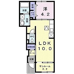 アデルフィR3 1LDKの間取図画像