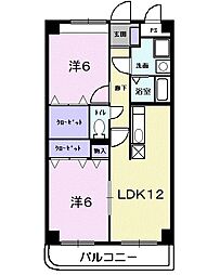 リバーサイドさくら1 2LDKの間取図画像