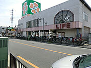 【スーパー】ライフ 北越谷店まで670ｍ