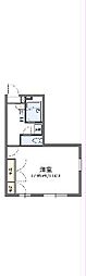 レオパレス花車 1Kの間取図画像