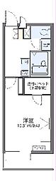 レオパレスエミールプラザ 1Kの間取図画像