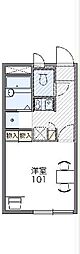 レオパレスシェルガーデン 1Kの間取図画像
