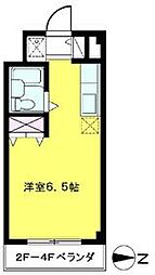 エステートピア3モリタ 1Kの間取図画像