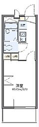 レオパレスCONRAD 1Kの間取図画像