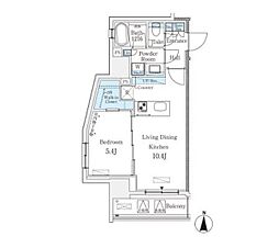 ParkCube大井町レジデンス 1LDKの間取図画像