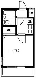 ジュネパレス越谷 1Kの間取図画像