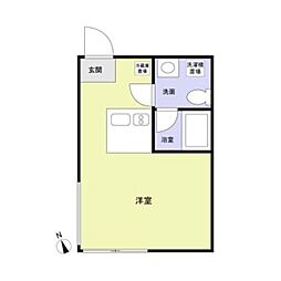 trias333 ワンルームの間取図画像