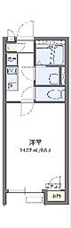 レオネクスト百合2 1Kの間取図画像