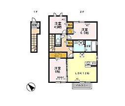 フォレスト竜美丘 2階3LDKの間取り