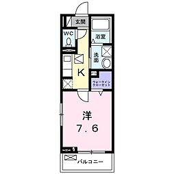 ラディアC 1Kの間取図画像