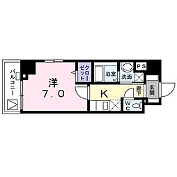 Ｌｉｎｏ　ａｓａｋｕｓａ 6階1Kの間取り